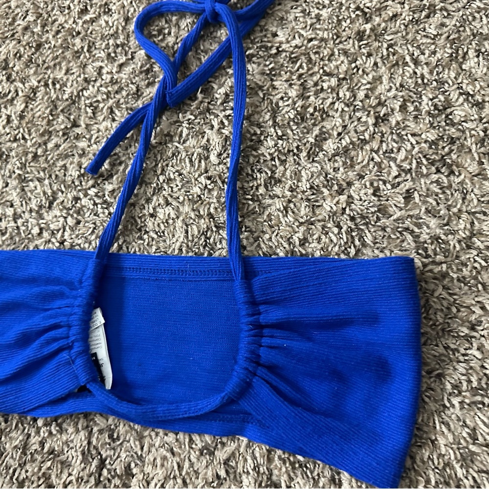 Blue crop top